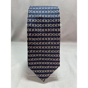 American Eagle Outfitters Necktie 90s Vintage Navy Blue Silk Neat NOS 4x58.5
